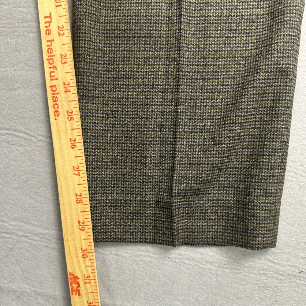 J.Crew Thompson Tapered Pants Mens 36x30 Brown Houndstooth CB240 Dress Trousers
